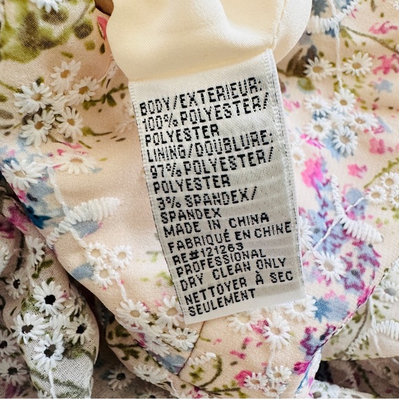 MIKAEL AGHAL Embroidered Asymmetric elbow sleeve Midi Dress - Picture 8 of 10